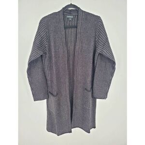 Fortune + Ivy NWT Women's Black long line‎ pockets Cardigan Size Large